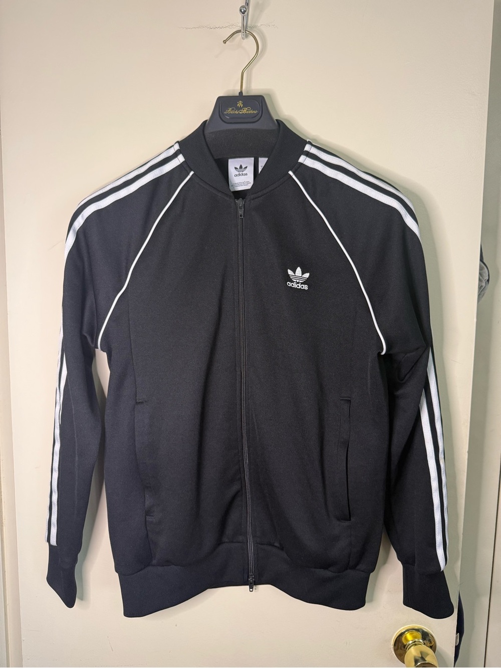 adidas Originals SST Track Jacket Men's Size Large Black White Trefoil